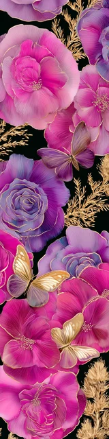 Free butterfly bookmarks of a butterfly with mostly pink and black